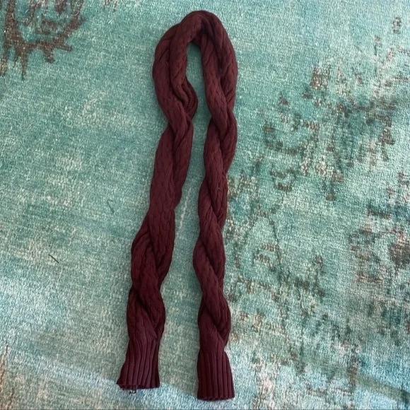 Burberry brown braided scarf 100% wool - Picture 2 of 6